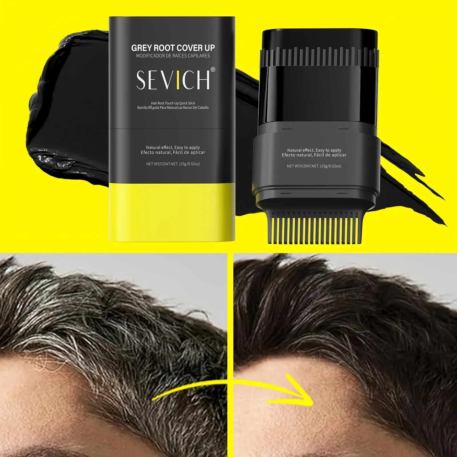 Stick Retouche Capillaire Anti-Cheveux Blancs & Racines - 1 ACHETÉ = 1 OFFERT