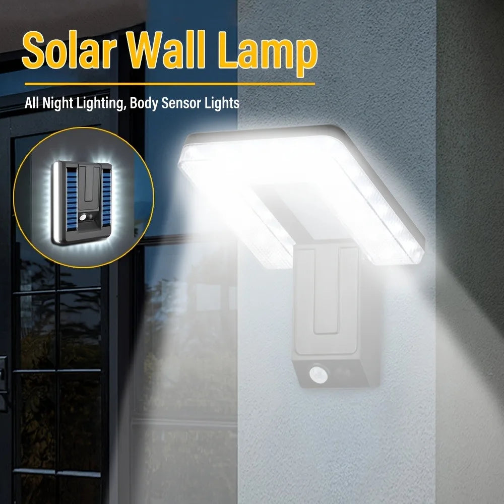 Lot de 2 Appliques Murales LED 120° Solaires à Capteur de Mouvement