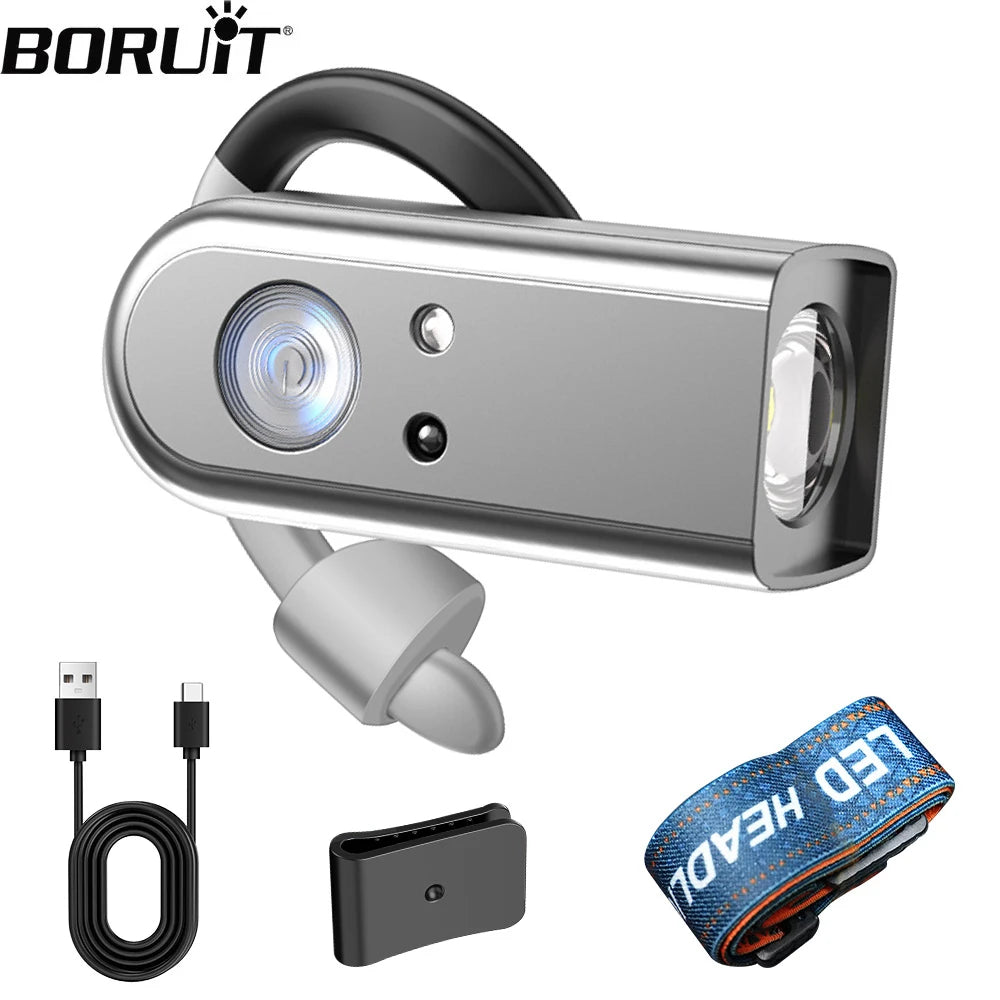 Lampe Frontale LED Rechargeable Détection Mouvement