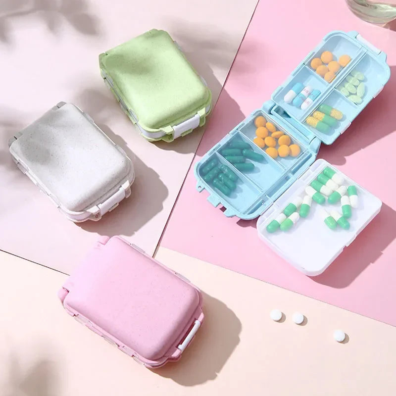 Mini Pilulier Organisateur de Voyage - 8 Compartiments