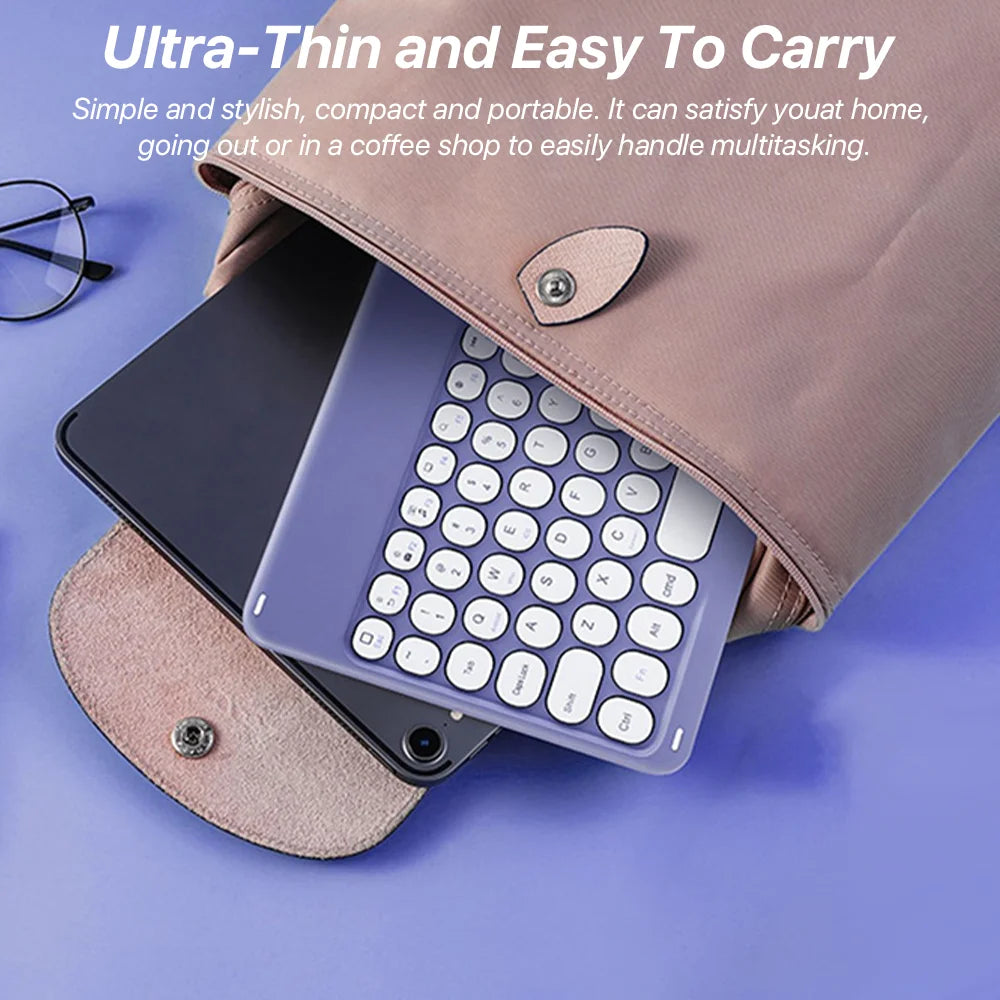 Ensemble Clavier et Souris Bluetooth Sans Fil – Compatible iPad, iPhone, Samsung et Ordinateur Portable