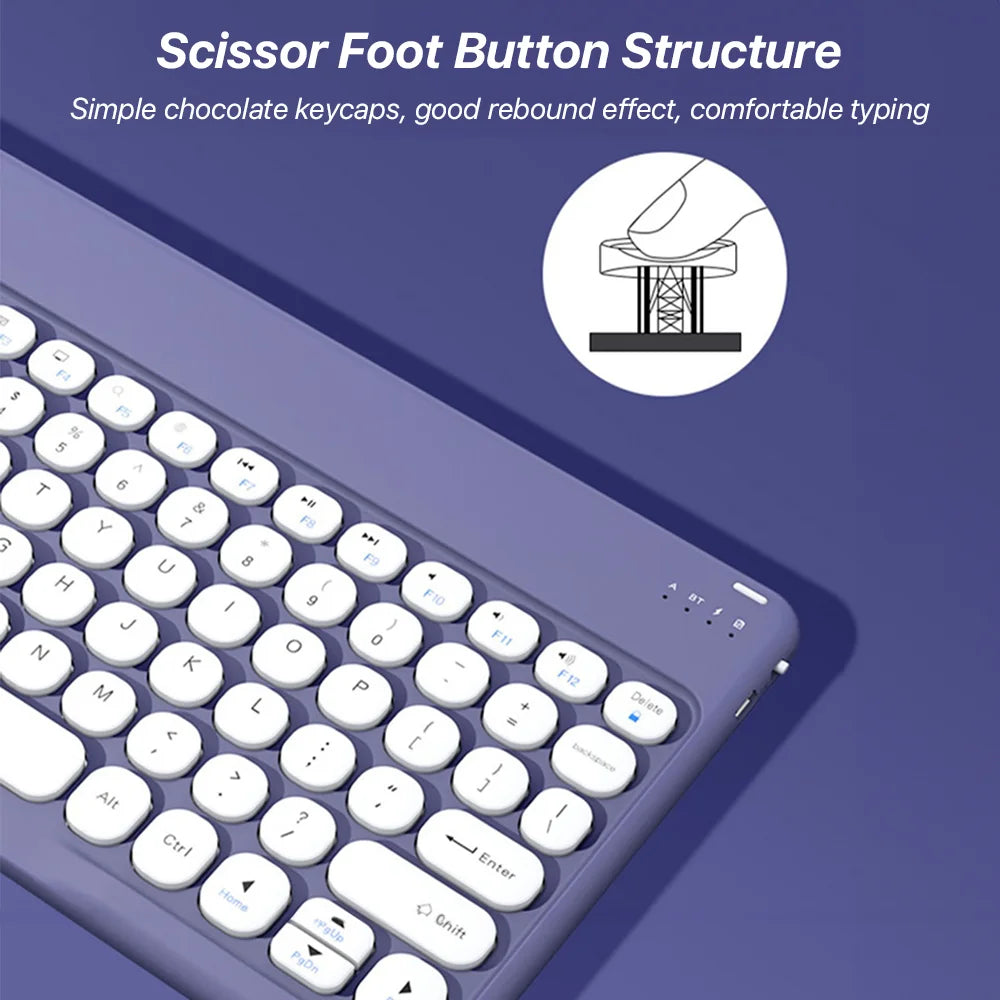 Ensemble Clavier et Souris Bluetooth Sans Fil – Compatible iPad, iPhone, Samsung et Ordinateur Portable