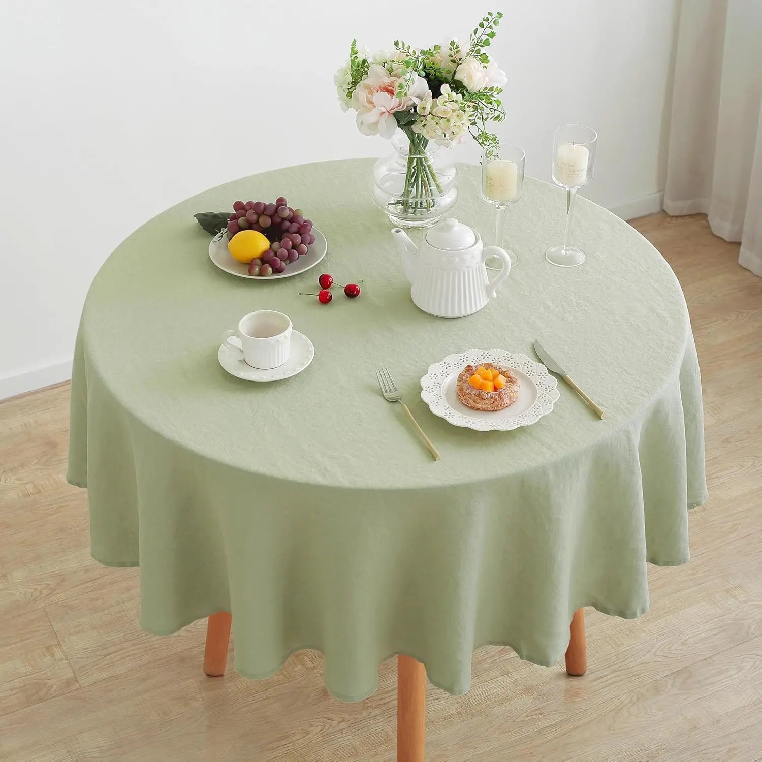 Nappe Ronde 100% Lin Français - 15 Couleurs & 10 Dimensions
