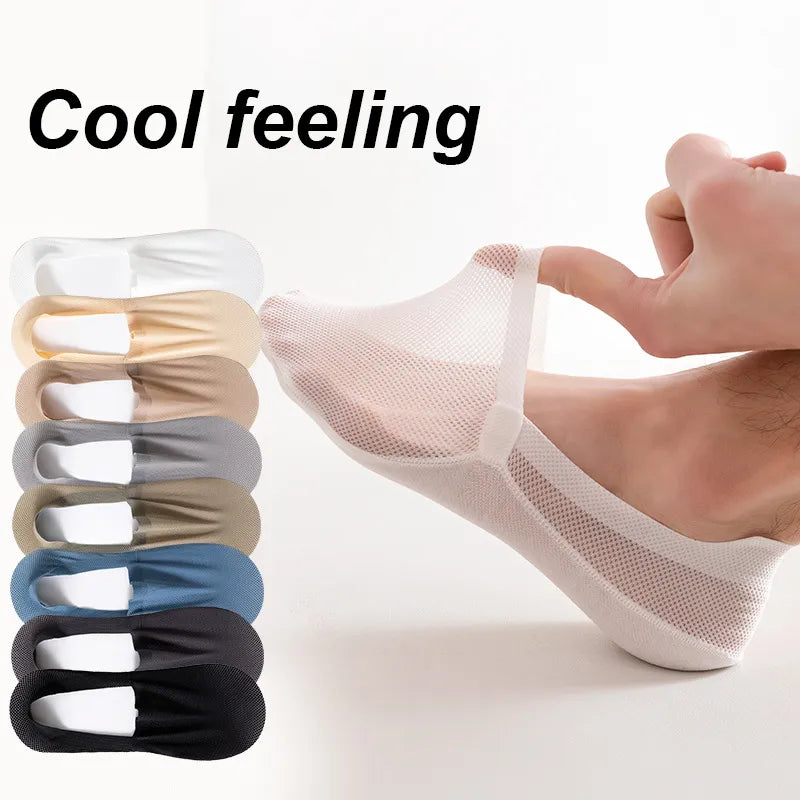 Lot de 3 paires de chaussettes d'été fines et invisibles pour homme