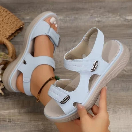 Sandales Femme à Plateforme et Doubles Brides Réglables – Confort Outdoor pour Été et Voyage