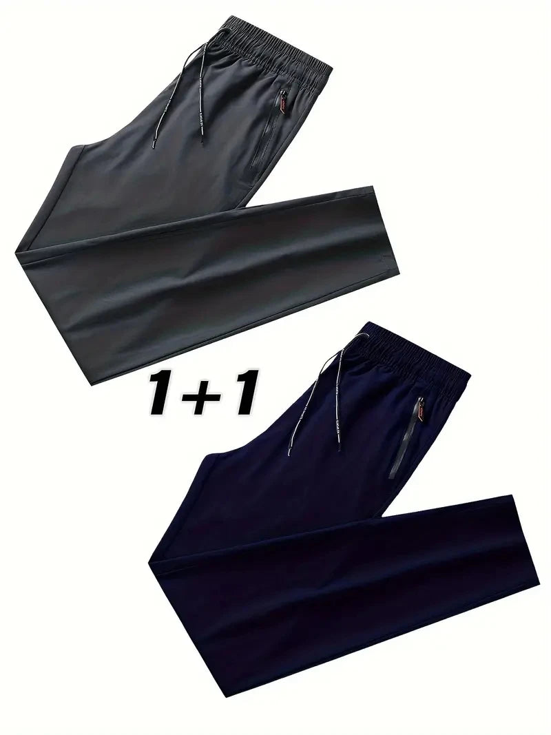 Lot de 2 Pantalons Décontractés Stretch Coupe Droite - Homme