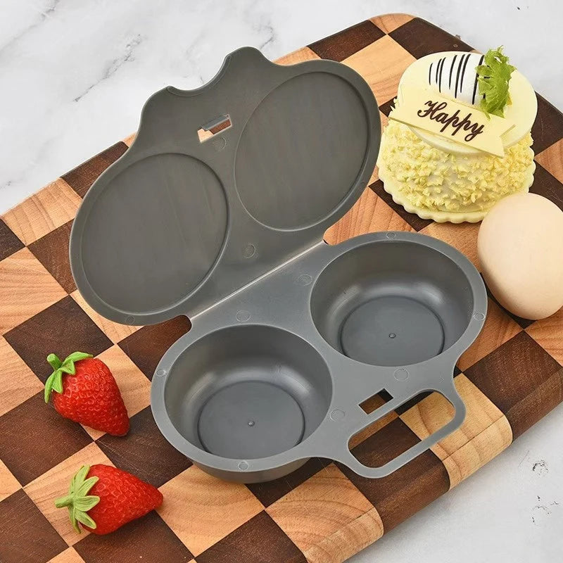 Cuiseur à Œufs Micro-Ondes Double – Moule Vapeur Rapide pour 2 Œufs