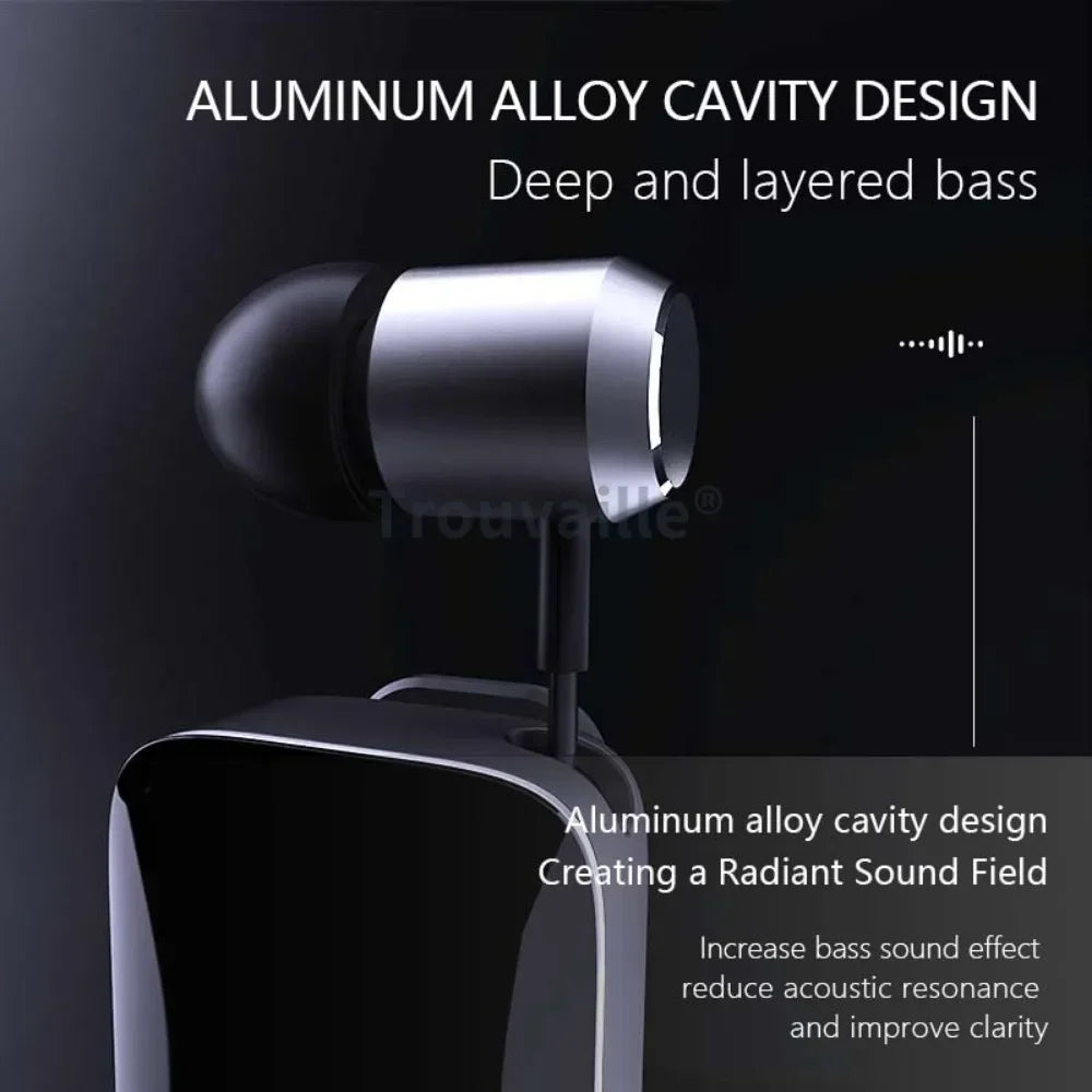 Kit Mains Libres Bluetooth avec Écouteurs rétractables