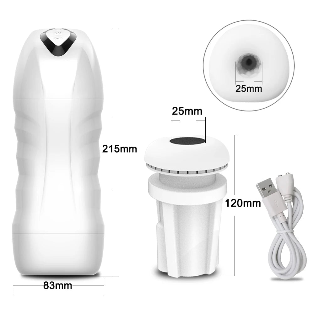 Masturbateur à succion automatique texturé 3D