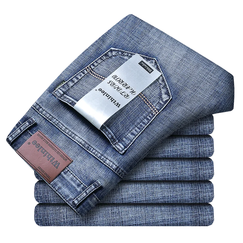 Jean en denim classique coupe droite pour Homme