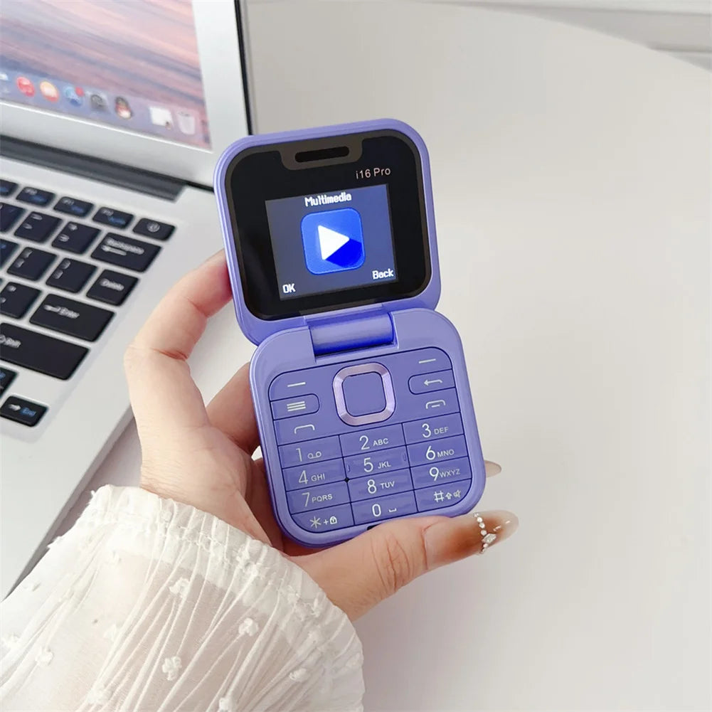 Mini Téléphone Portable Pliable Servo i16 Pro - Dual Sim & Raccourcis Appels
