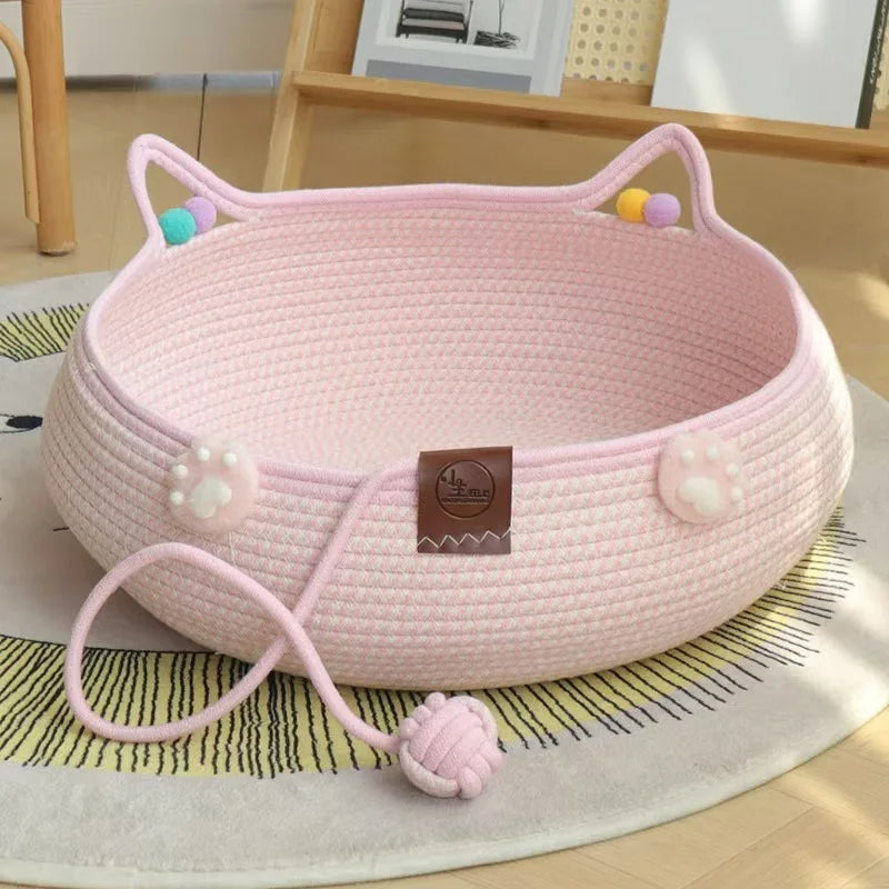 Lit & Griffoir 2-en-1 pour Chat - Jouet avec Balles Colorées pour Chats et Petits Chiens