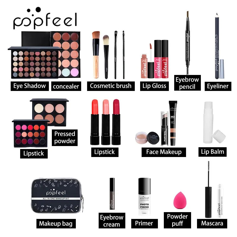 Kit Complet de Maquillage Tout-en-Un pour Femme