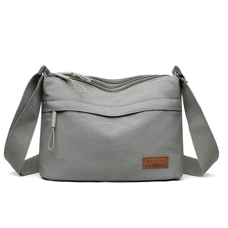 Sac Bandoulière Femme Toile – 3 Grandes Poches