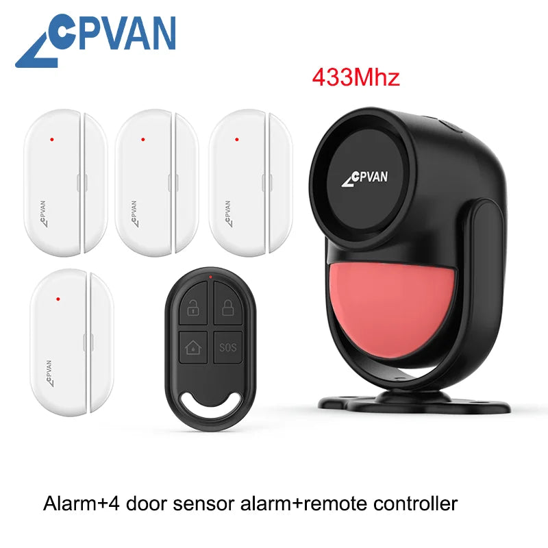 Alarme Anti-Cambriolage Sans Fil à Détecteur de Mouvement - Télécommande