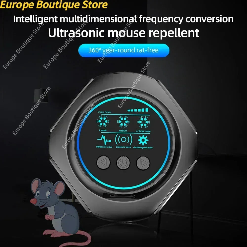Répulsif Ultrasonique POWER MAX pour Rongeurs - 6 Modes