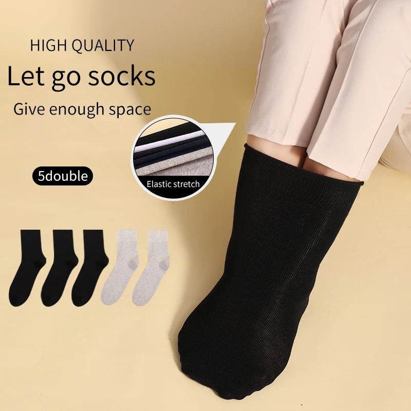 Lot de 5 Paires de Chaussettes Homme Grande Taille 43–50 – Coton Confortable, Bord Souple & Non Oppressant
