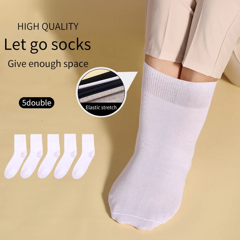 Lot de 5 Paires de Chaussettes Homme Grande Taille 43–50 – Coton Confortable, Bord Souple & Non Oppressant
