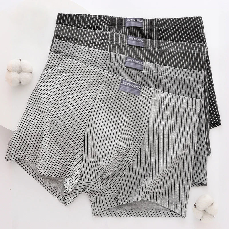 Lot de 4 Boxers en Coton à Rayures