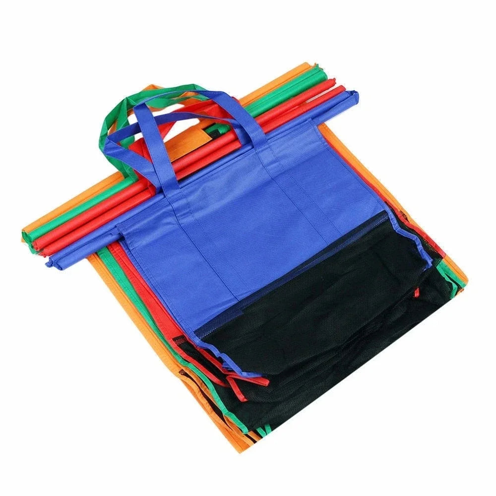 Lot de 4 Sacs de courses réutilisables pour chariot