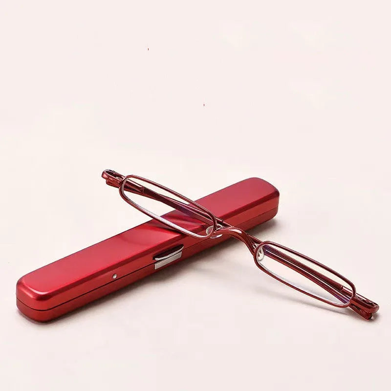 Lunettes de Lecture ULTRA SLIM Anti-Lumière Bleue Compactes & Portables – Étui Ultra-Léger avec Pince de Poche