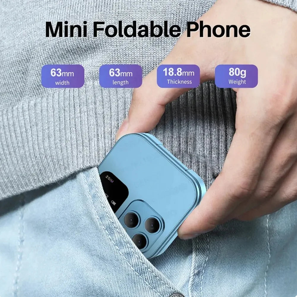 Mini Téléphone Portable Pliable Servo i16 Pro - Dual Sim & Raccourcis Appels
