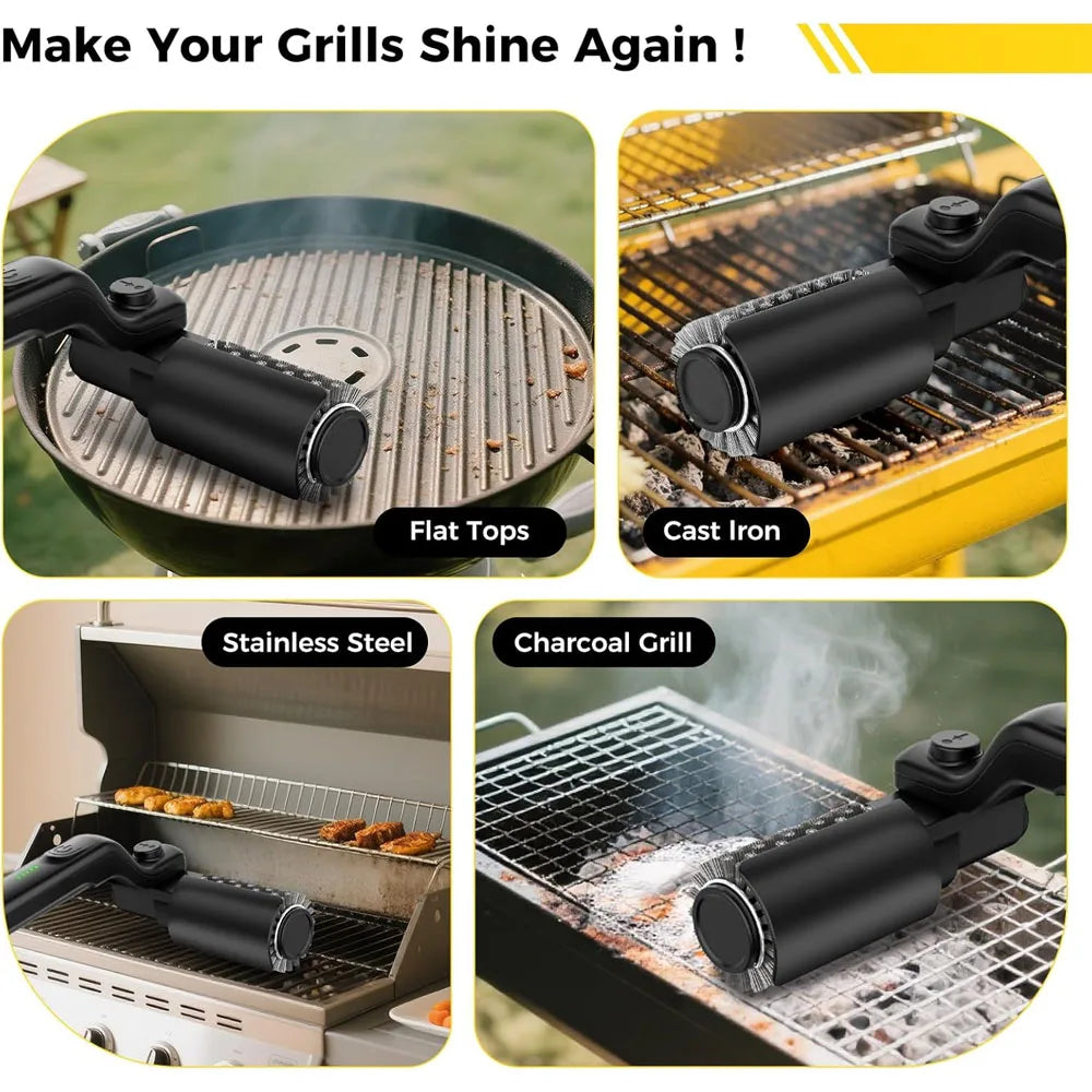 Brosse Électrique de Nettoyage 2 en 1 Grilles BBQ - Rechargeable