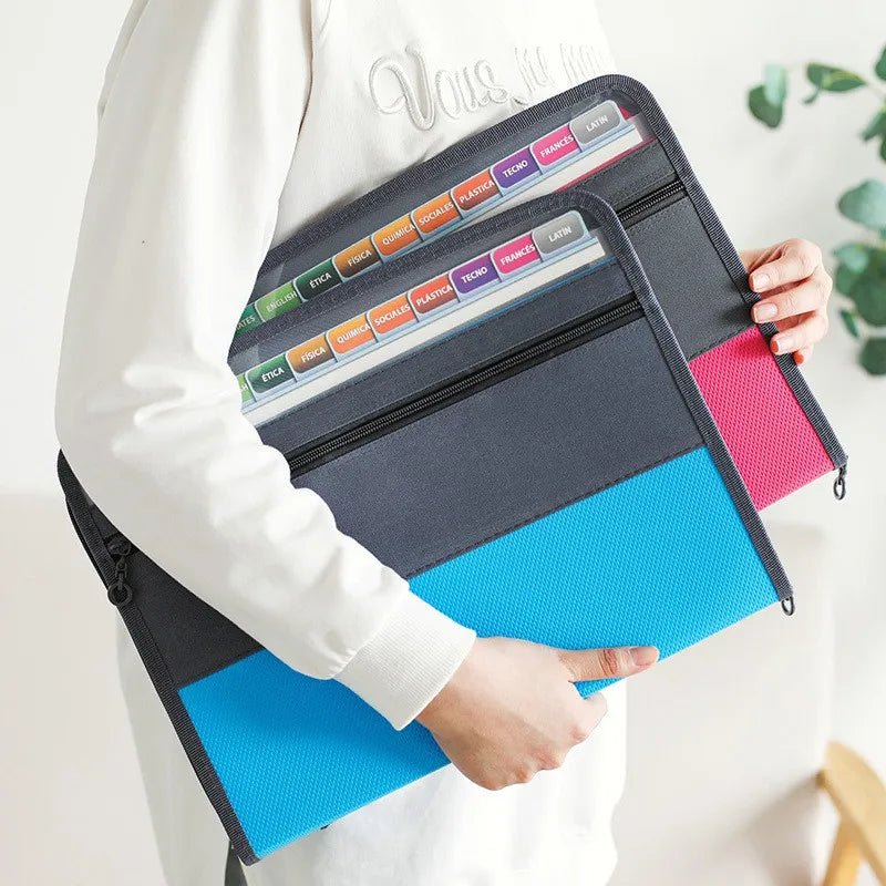 Classeur Accordéon Extensible 13 Poches avec Fermeture Éclair – Organiseur de Documents