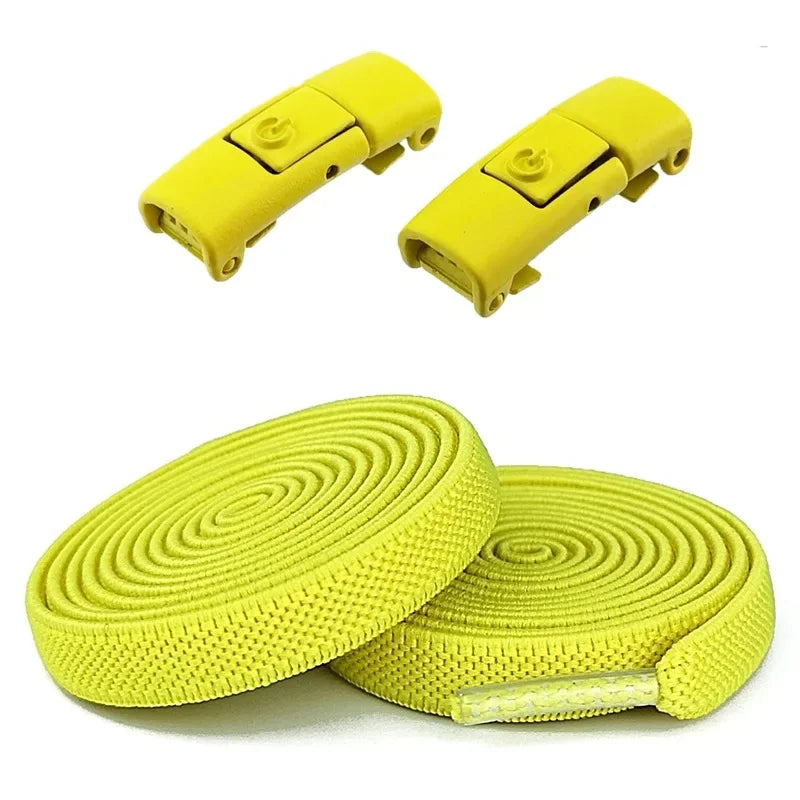 Lacets Élastiques Sans Nœuds 100CM avec Fermoirs Rapides Pour Baskets et Chaussures – 16 Couleurs