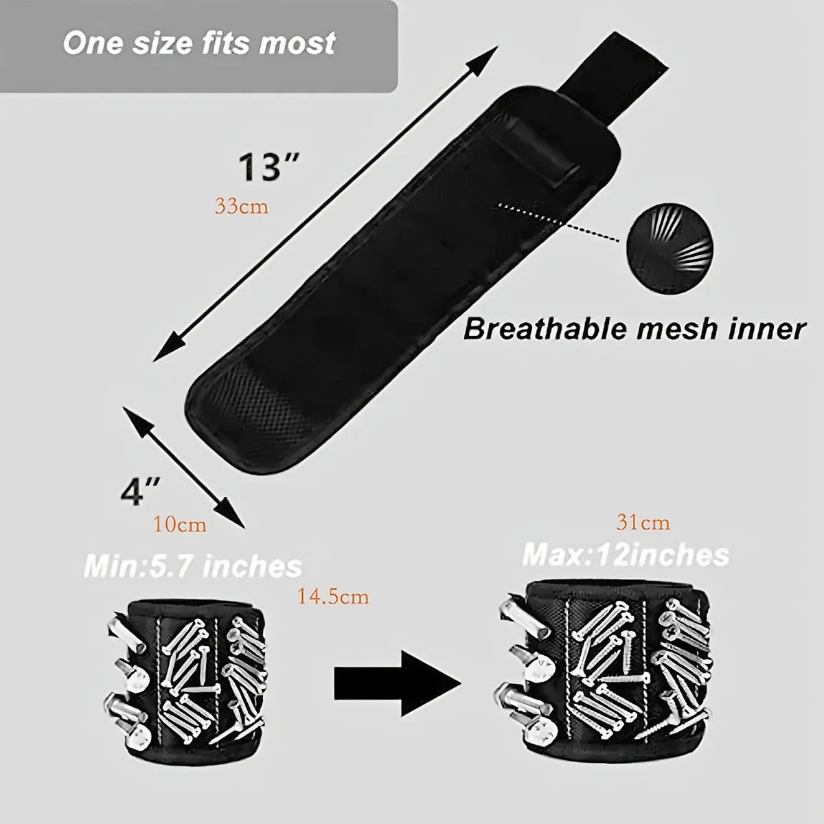 Bracelet Magnétique Porte-VIS Aimanté – Réglable