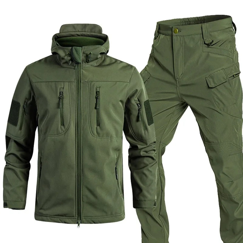 Ensemble 2PCS Veste & Pantalon ARMY à Doublure Polaire