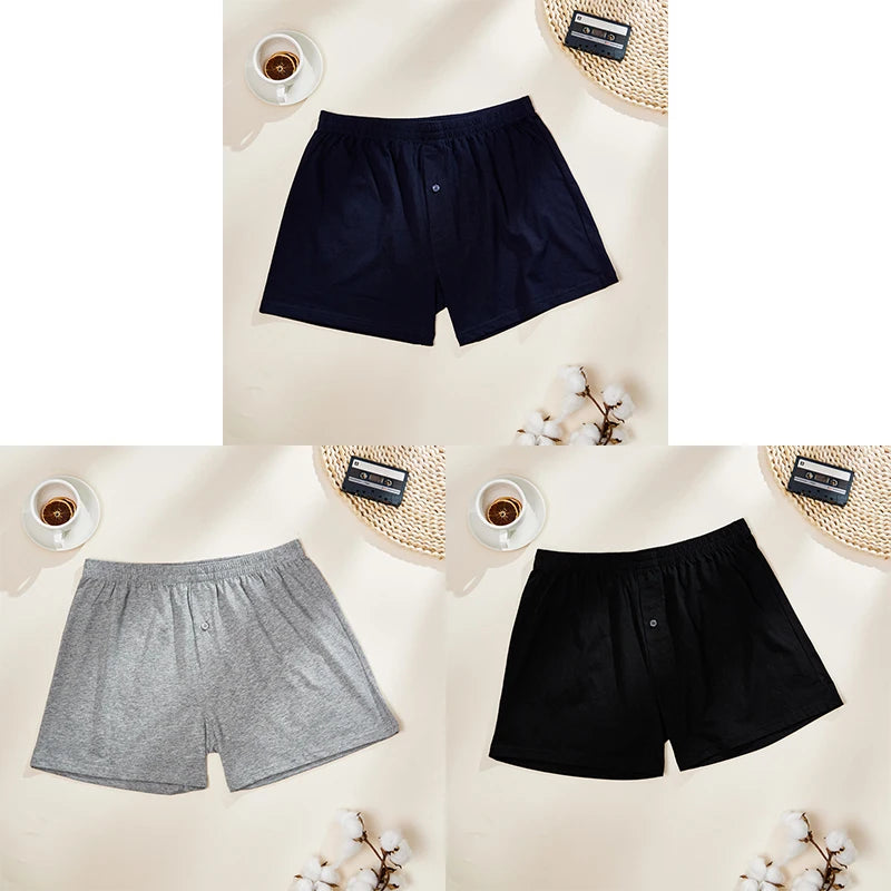 Lot de 3 Boxers Homme en Coton et Élasthanne – Doux, Respirants et Sans Couture