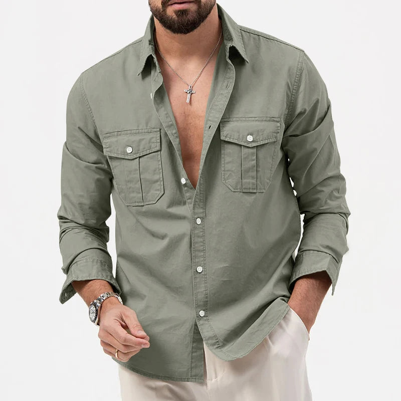 Chemise multi-poches décontractée et respirante