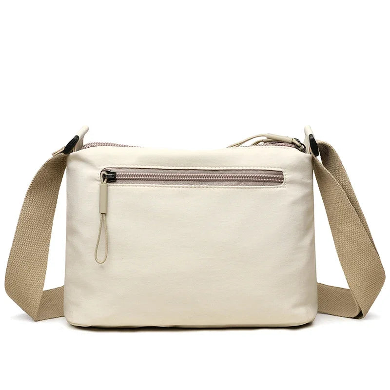 Sac Bandoulière Femme Toile – 3 Grandes Poches