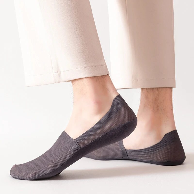 Lot de 3 paires de chaussettes d'été fines et invisibles pour homme