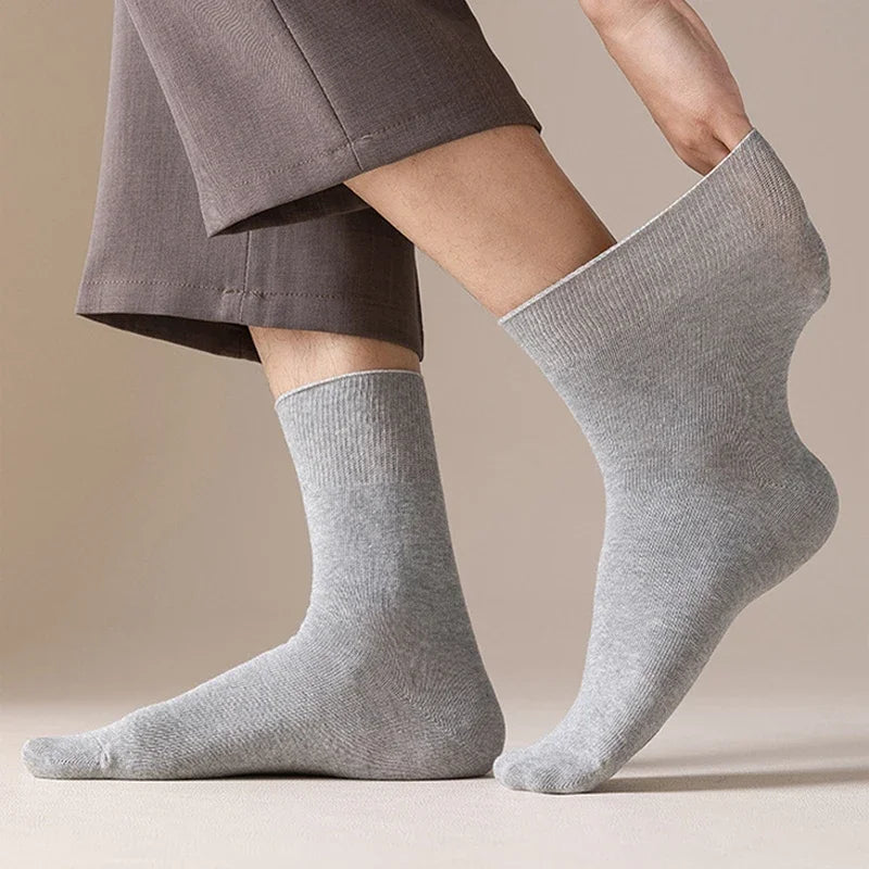 Lot de 5 Paires de Chaussettes Homme Grande Taille 43–50 – Coton Confortable, Bord Souple & Non Oppressant