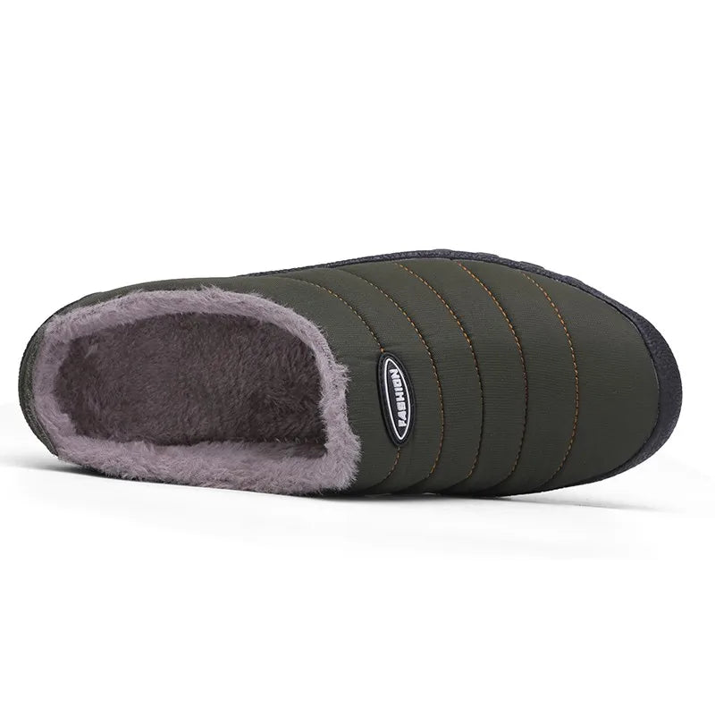 Pantoufles Mixtes d'hiver imperméables intérieur polaire
