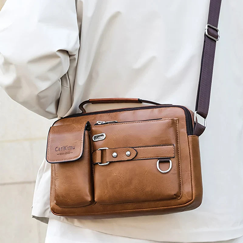 Sac Bandoulière à Multi-Poches en Cuir PU