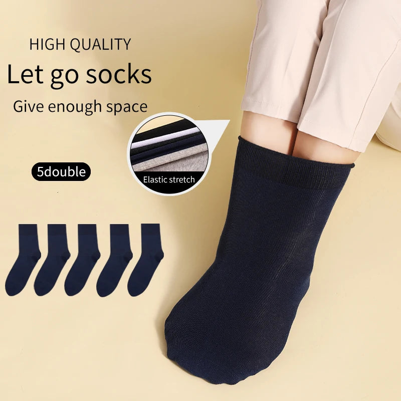 Lot de 5 Paires de Chaussettes Homme Grande Taille 43–50 – Coton Confortable, Bord Souple & Non Oppressant