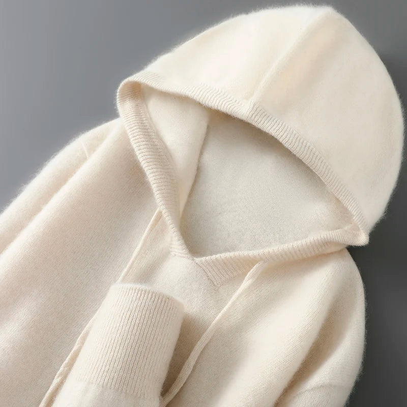 Pull à Capuche 100% Laine Mérinos Homme - 12 Couleurs