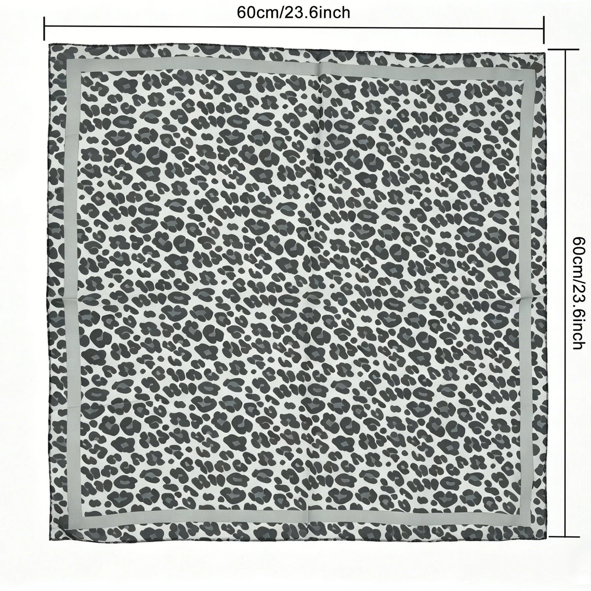 Foulard en Mousseline à Motifs Léopard Femme 60CM– Fermeture à Boucle Magnétique
