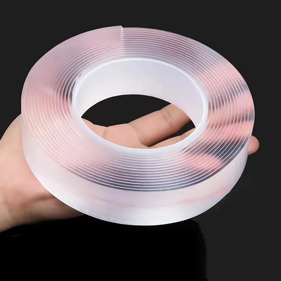 Cinta adhesiva de doble cara transparente y gruesa