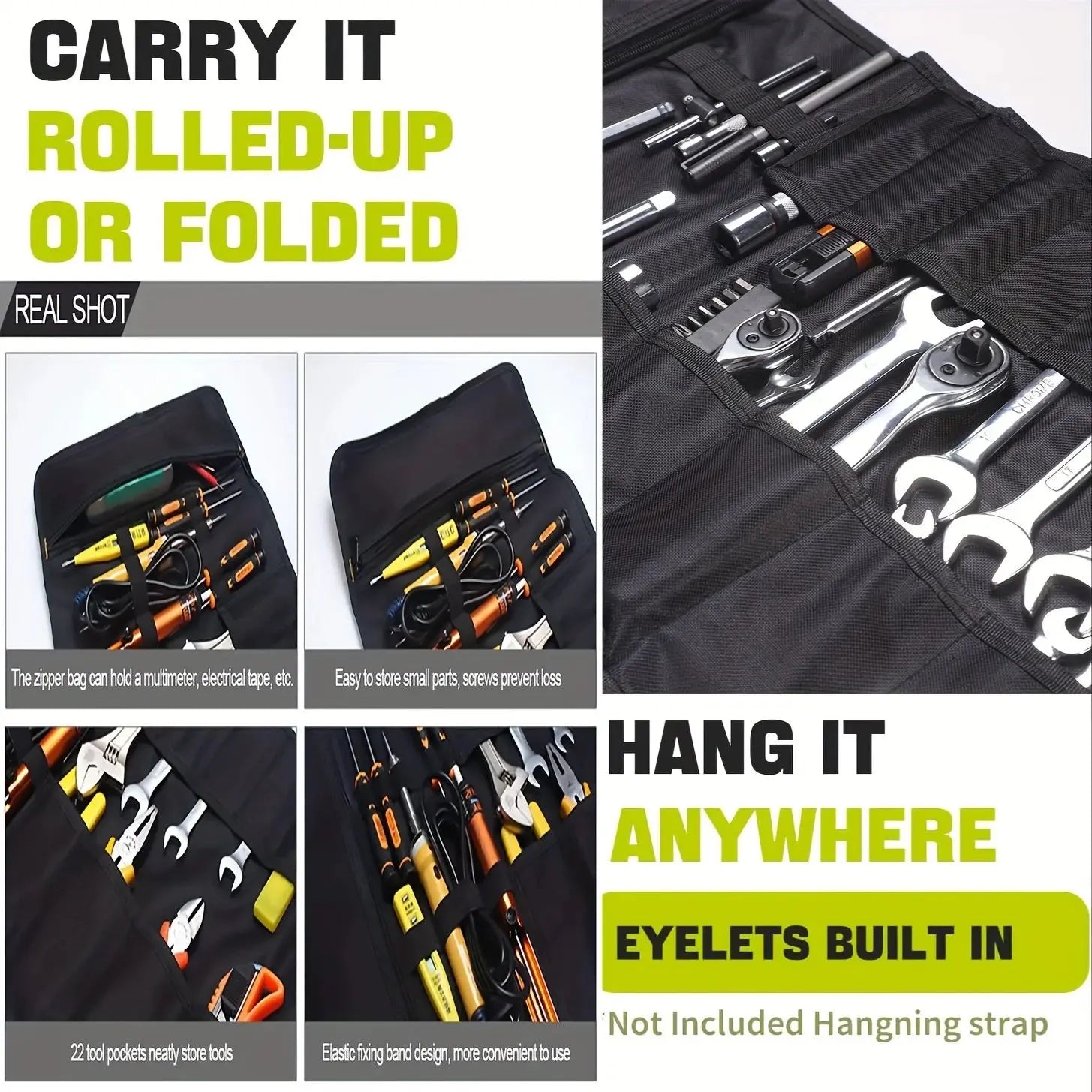 Trousse à Outils 22 Poches en Toile Résistante