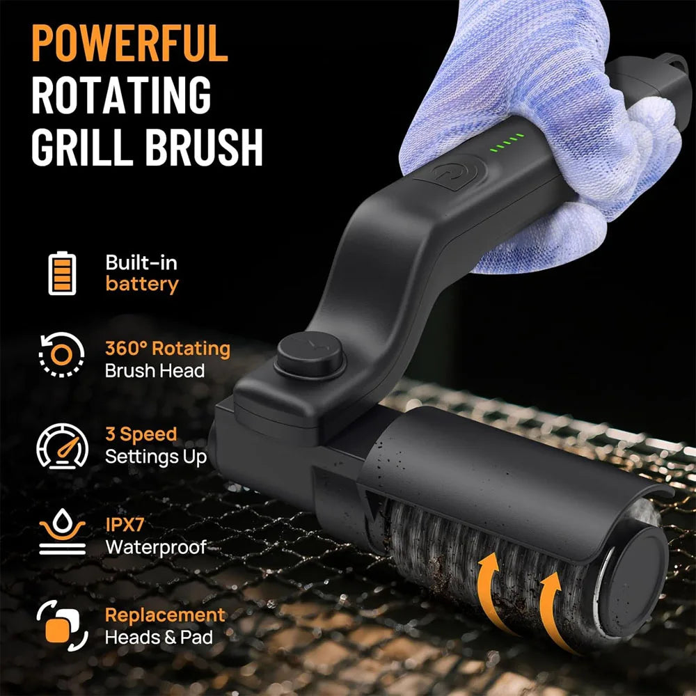 Brosse Électrique de Nettoyage 2 en 1 Grilles BBQ - Rechargeable