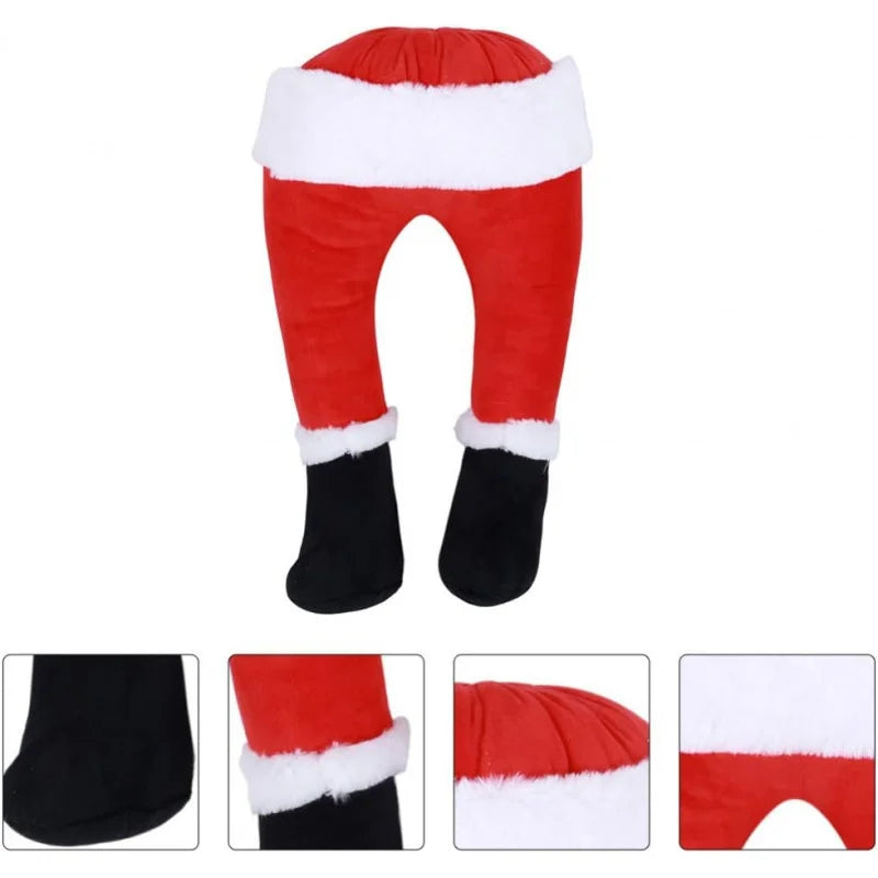 Décoration Jambes de Père Noël Flexibles