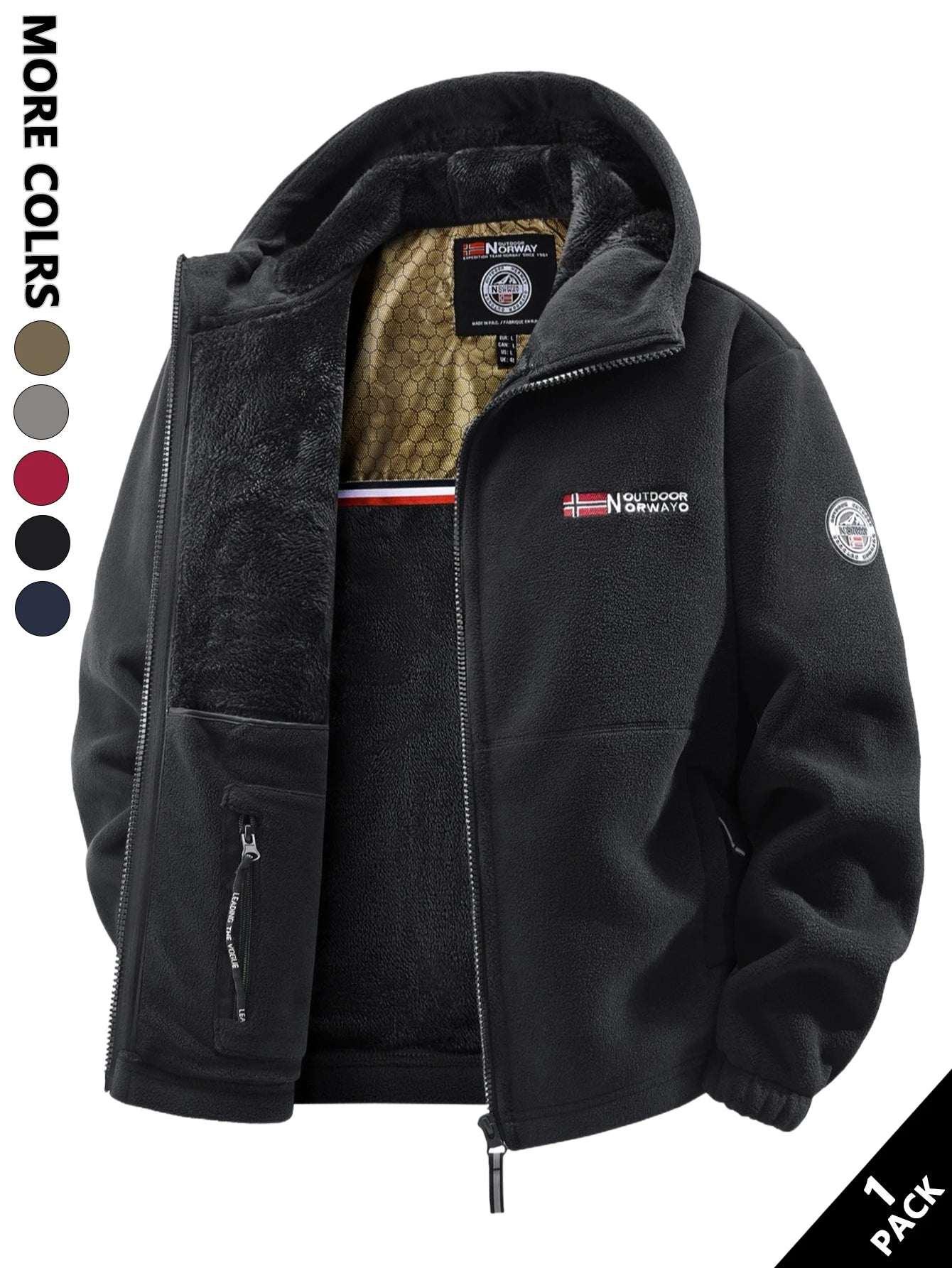 NORWAY - Veste Polaire à Capuche Doublée ULTRA CHAUDE