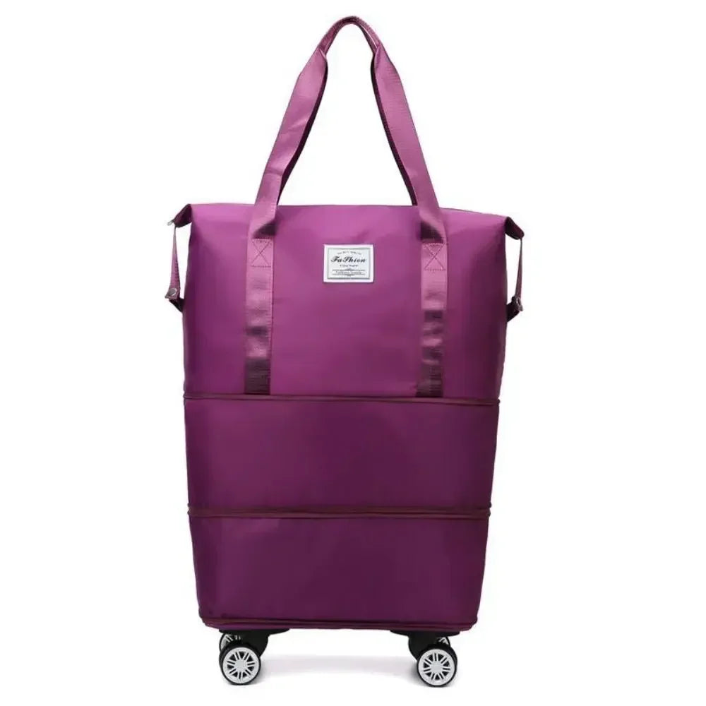 Sac de Voyage Extensible à Roulettes Amovibles – Grande Capacité, Compartiment Sec/Humide, Bagage Léger & Multifonctions