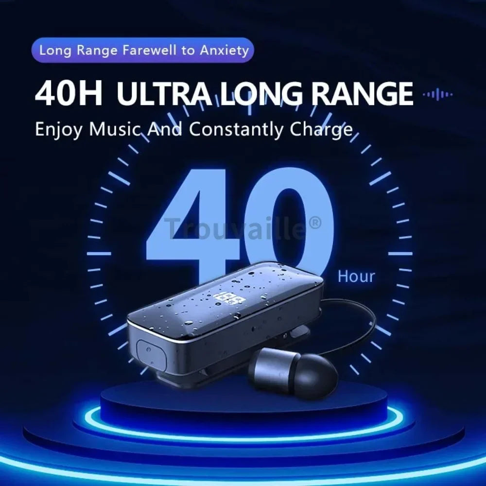 Kit Mains Libres Bluetooth avec Écouteurs rétractables