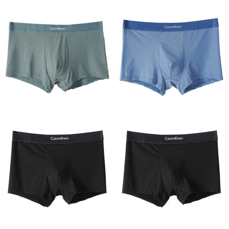 Lot de 4 Boxers Homme avec Élasthanne – Extensibles, Respirants & Confortables