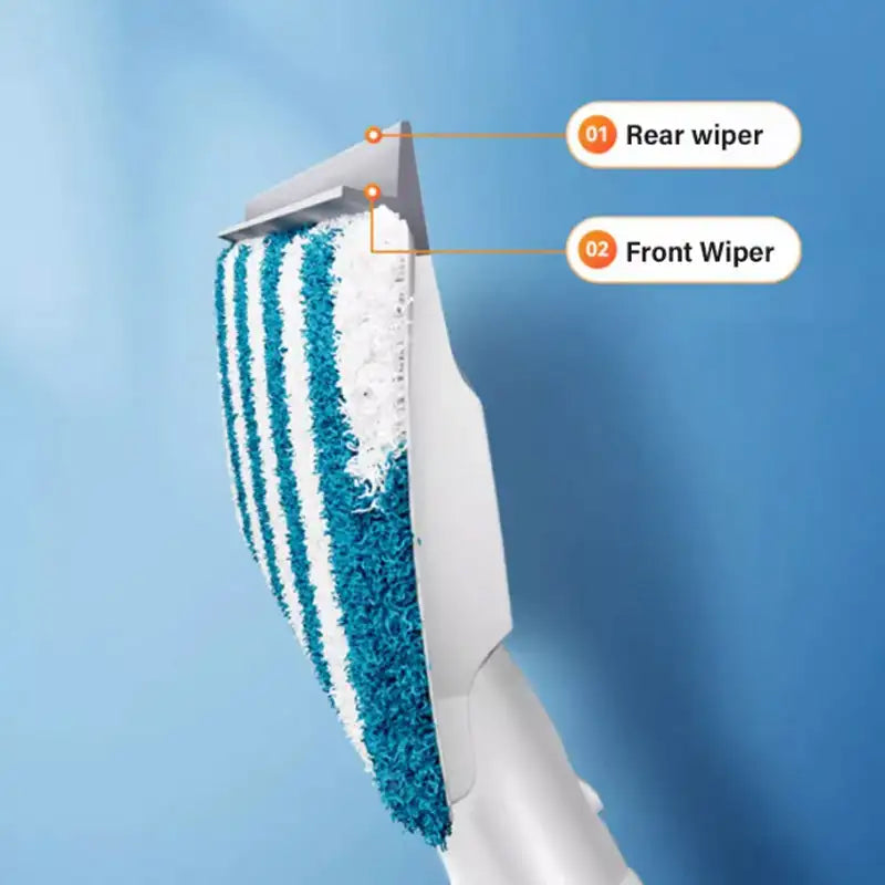Nettoyeur de vitres télescopique 3 en 1 avec pulvérisateur intégré